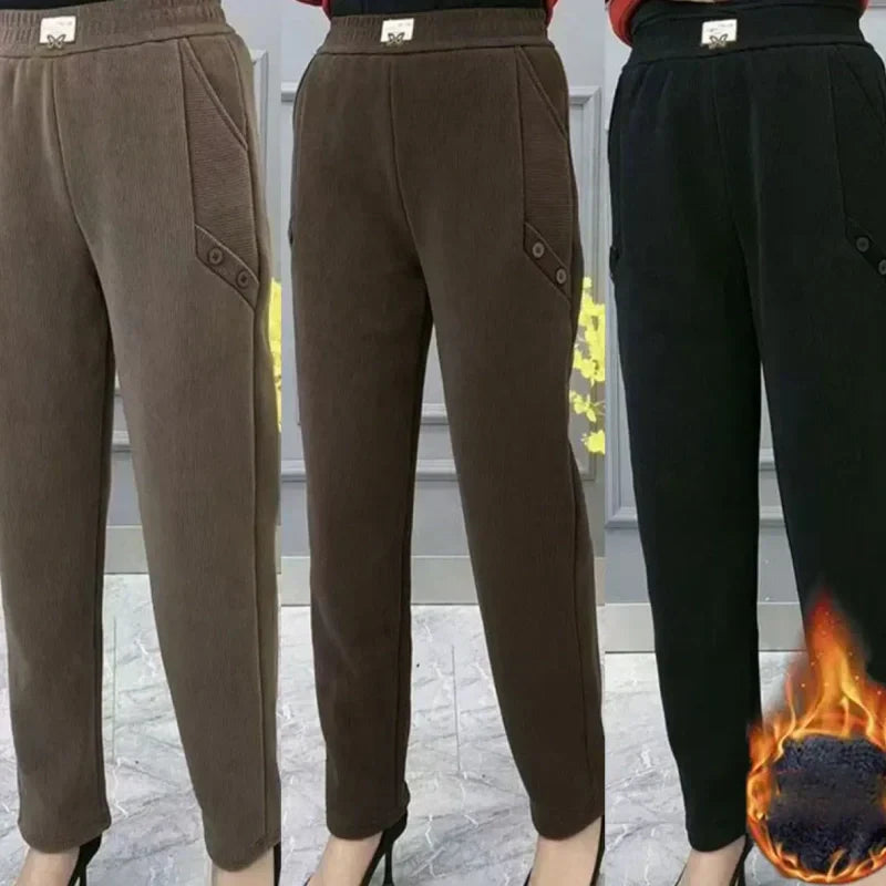 Pantalones casual calefactables para mujer