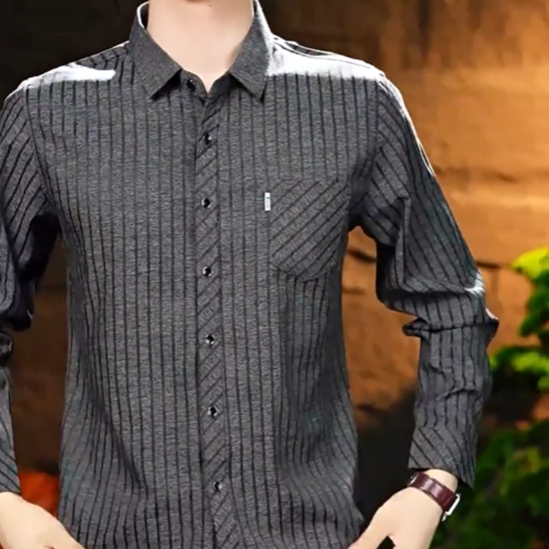 🔥producto popular🔥Camisa casual de solapa para hombre de negocios para otoño e invierno👔