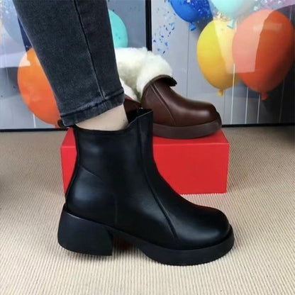 👢 Botines con cremallera lateral para mujer, elegantes y cálidos