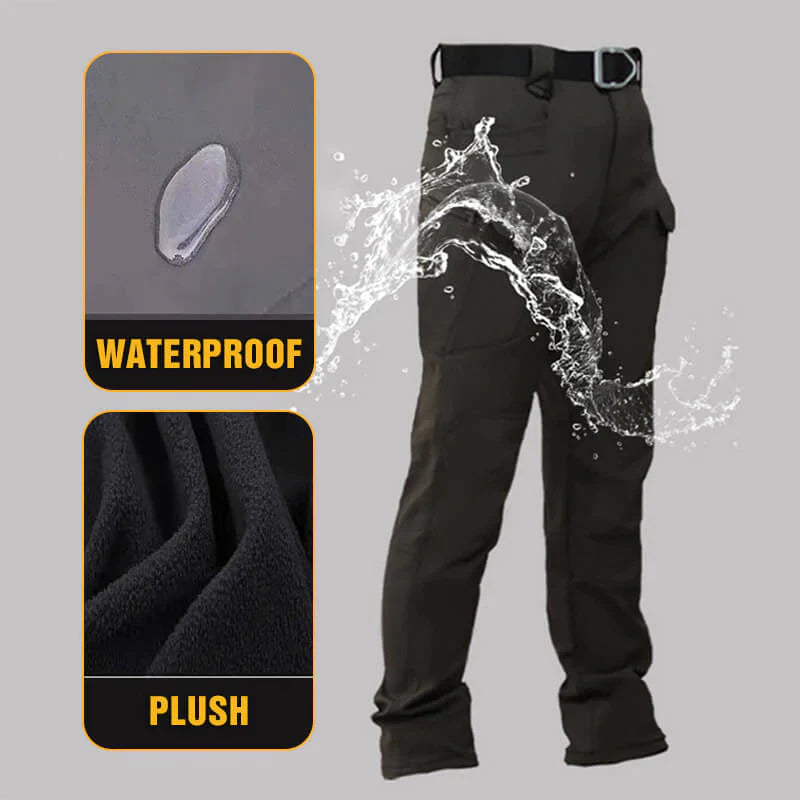 Pantalones de invierno de forro polar impermeable para hombre