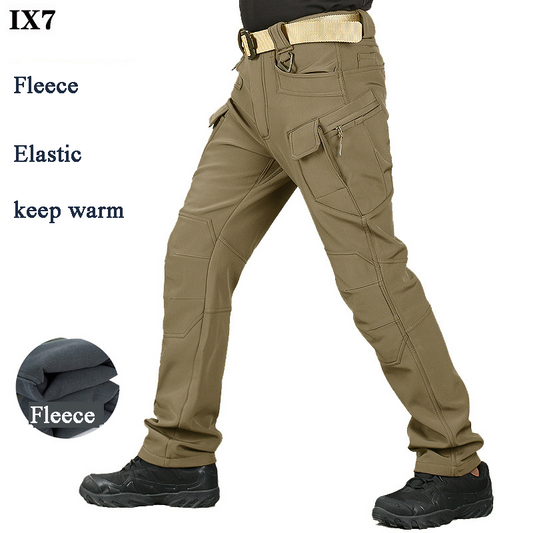 Pantalones de invierno de forro polar impermeable para hombre