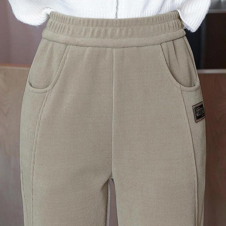 🔥Rebajas de Año Nuevo, 50% de descuento🔥Pantalones de cintura alta con forro polar de imitación para mujer