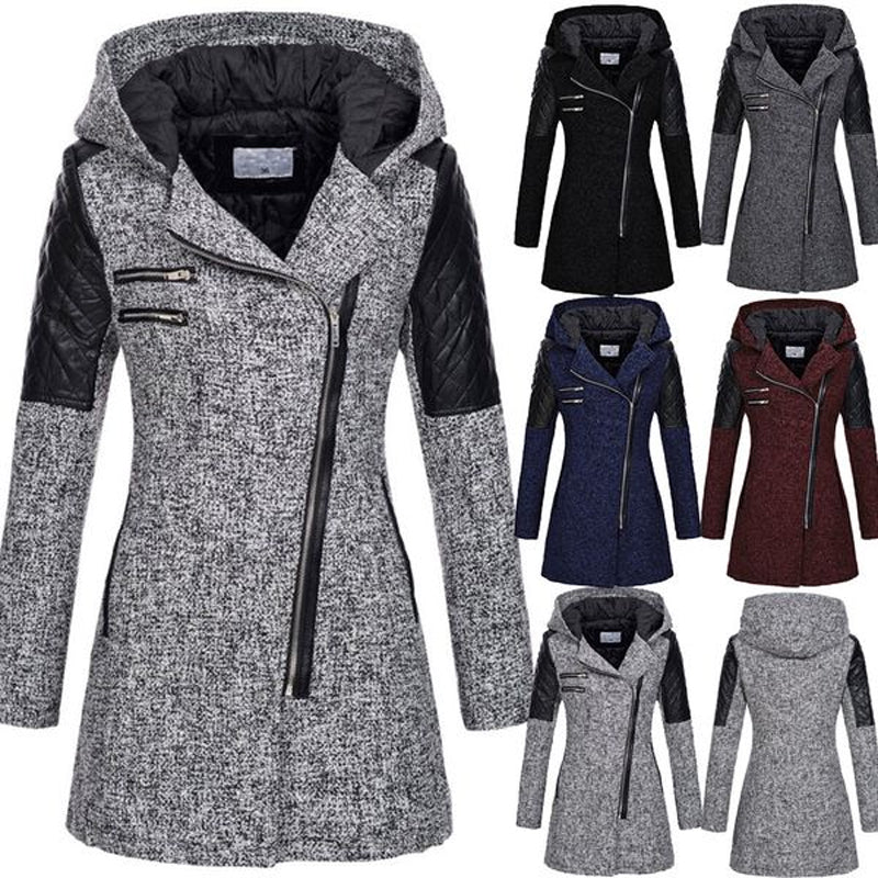 Chaquetas de Invierno para Mujer con Cremallera Lateral y Acolchadas