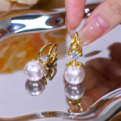 💎✨Pendientes colgantes de perlas brillantes para mujer