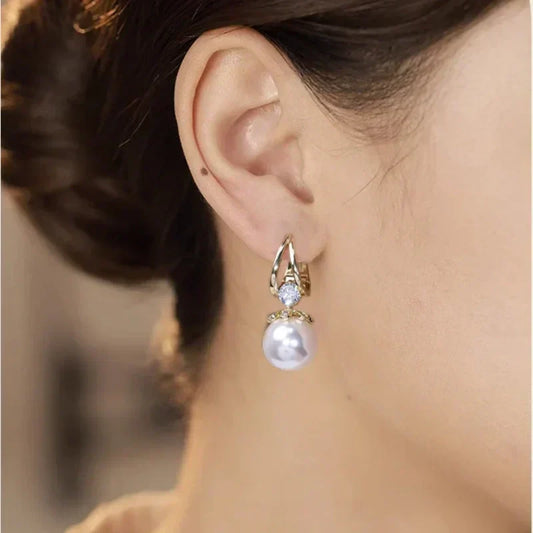 💎✨Pendientes colgantes de perlas brillantes para mujer