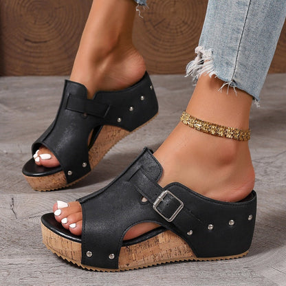 Women's Fashion Peep Toe Wedge Platform Sandals