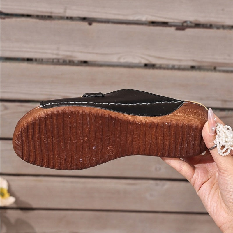 👡✨ Stylish Orthopaedic Sandals with Metal Buckle Embellishment