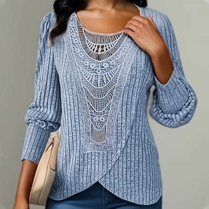 ✨👚Camisola de manga comprida de moda feminina