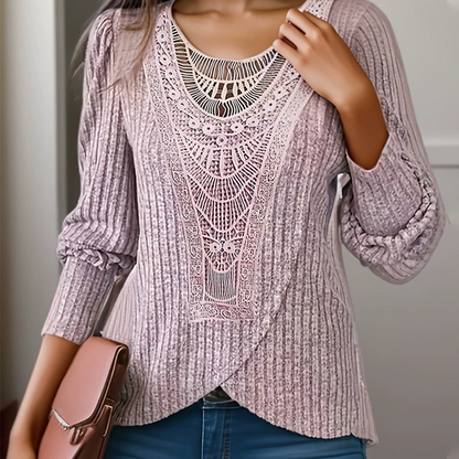 ✨👚Camisola de manga comprida de moda feminina