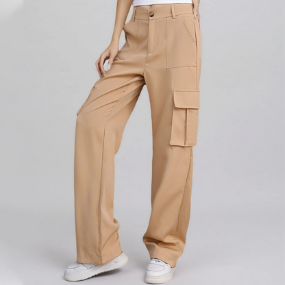 🍃Solid Color Multi‑Pocket Casual Cargo Pants