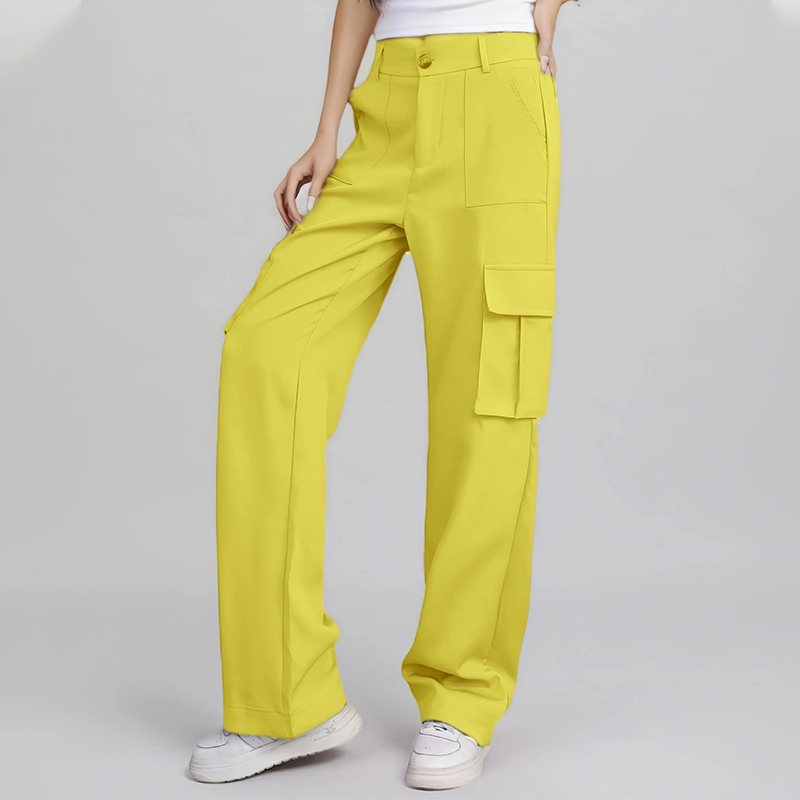 🍃Solid Color Multi‑Pocket Casual Cargo Pants