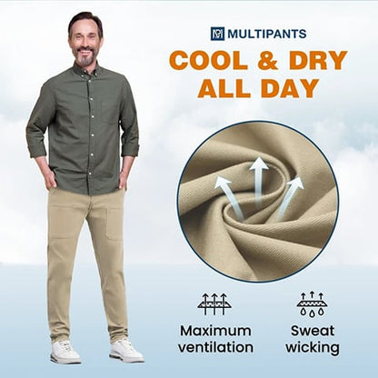 🎁Promoção quente: 50% de desconto🏆MultiPants – Calças cargo duráveis, com grande elasticidade e vários bolsos👖