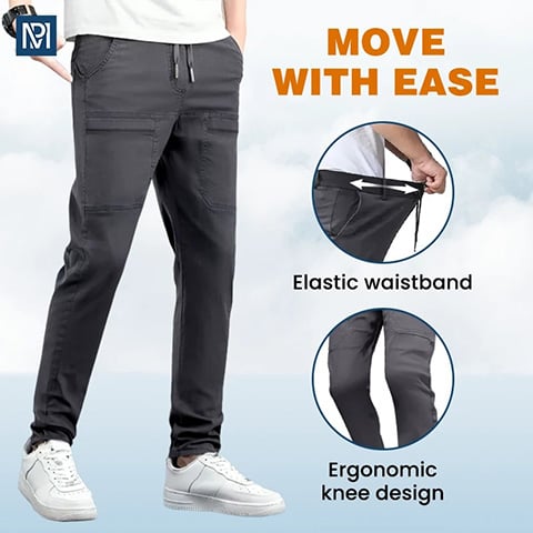 🎁Promoção quente: 50% de desconto🏆MultiPants – Calças cargo duráveis, com grande elasticidade e vários bolsos👖