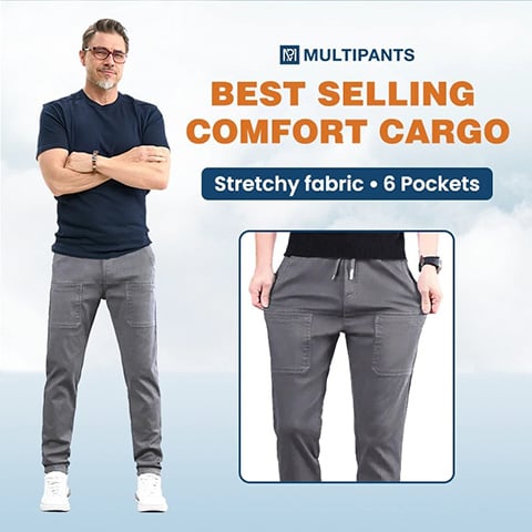 🎁Promoção quente: 50% de desconto🏆MultiPants – Calças cargo duráveis, com grande elasticidade e vários bolsos👖