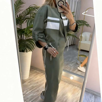 ❄️LAST DAY PROMOTION - 49%OFF 💖 Women's Stand Collar Jacket & Dress Set(Clearance Sale)