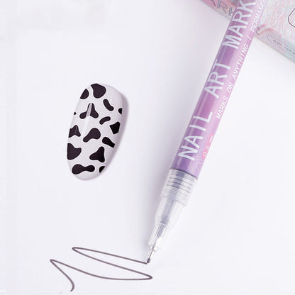 Conjunto de canetas para nail art de 12 cores