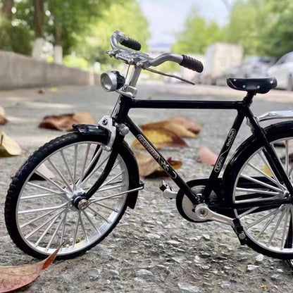 1: 10 Simulação Mini DIY Retro Modelo de Bicicleta Ornamento