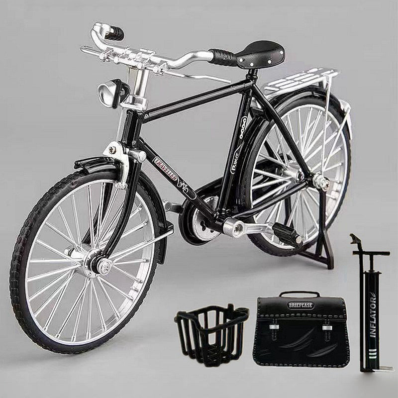 1: 10 Simulação Mini DIY Retro Modelo de Bicicleta Ornamento
