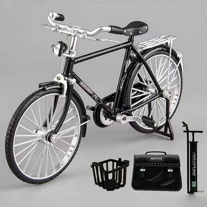 1: 10 Simulação Mini DIY Retro Modelo de Bicicleta Ornamento