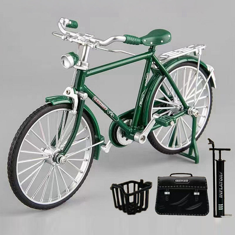 1: 10 Simulação Mini DIY Retro Modelo de Bicicleta Ornamento
