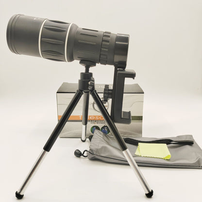 Telescópio monocular profissional de alta potência, alta definição e baixa luminosidade, 16X52