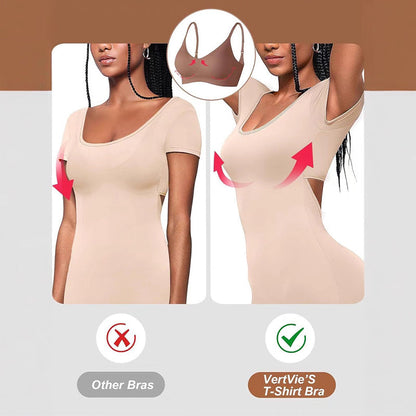 💐Jelly Wireless: Sutiãs sem aro confortáveis para mulher, bralettes push-up, sutiãs sem costuras para usar com t-shirts, sutiãs com decote em V profundo para o dia a dia💘