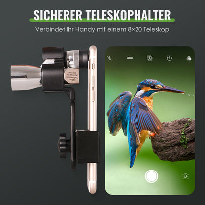 🏆 Oferta: Mini binóculos de bolso com clipe para smartphone – 60% de desconto