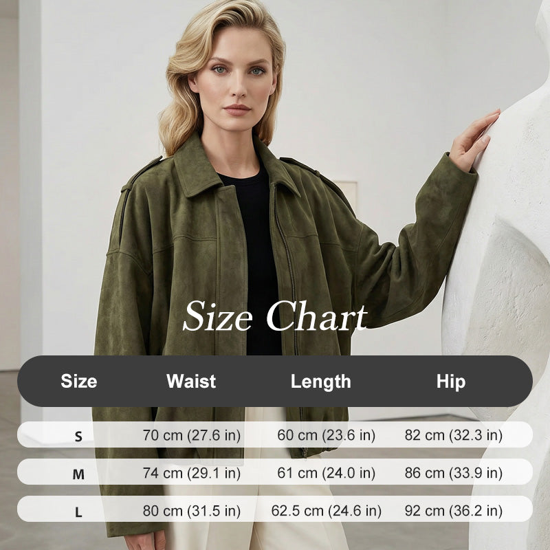 🧥 ✨ Casaco bomber curto para mulher com efeito camurça – Tecido macio, silhueta moderna e estilo versátil 👜