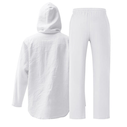 ⌛Limited-Time Offer🛍️Men's Breathable Linen Hooded Two-Piece Set