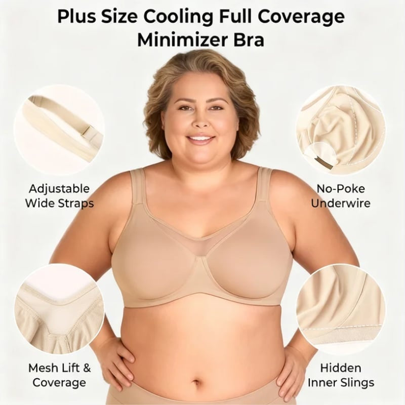 ✨💞Sutiã elegante, transparente e de cobertura total para mulheres de tamanho grande