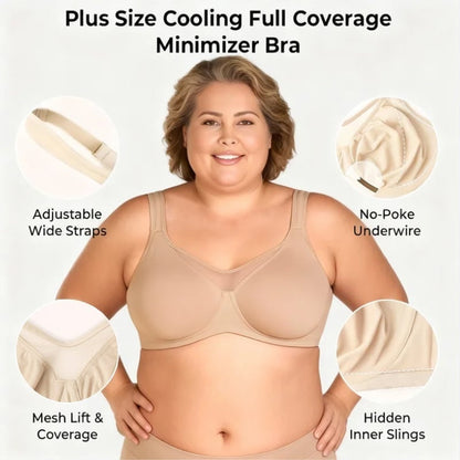 ✨💞Sutiã elegante, transparente e de cobertura total para mulheres de tamanho grande