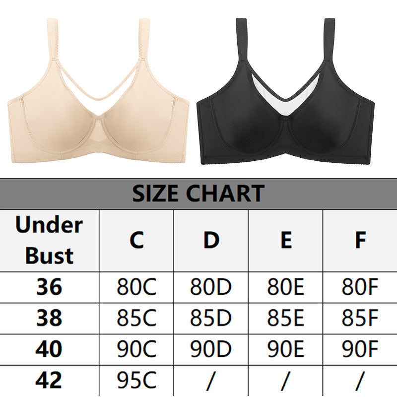 ✨💞Sutiã elegante, transparente e de cobertura total para mulheres de tamanho grande