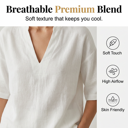 👚 50% DE DESCONTO – Conjunto Curto Casual com Decote V Feminino | Confortável, moderno & ideal para o verão