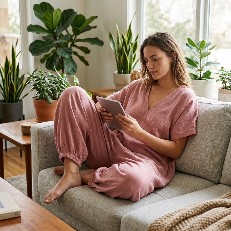Women's Summer Loose V-Neck Jumpsuit