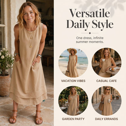 👗☀️Women's Summer Sleeveless Tiered Dress - Effortless & Breezy Style🔥