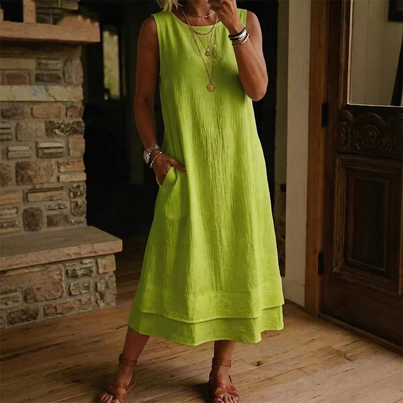 👗☀️Women's Summer Sleeveless Tiered Dress - Effortless & Breezy Style🔥