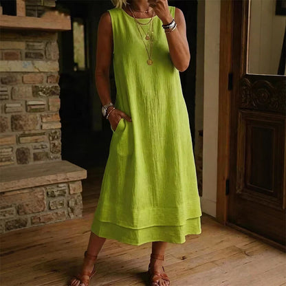 👗☀️Women's Summer Sleeveless Tiered Dress - Effortless & Breezy Style🔥
