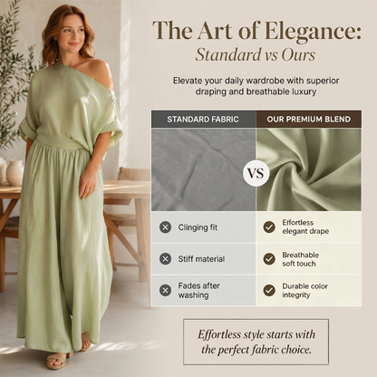 🔥New Arrivals & Special Offers-Women's Off-Shoulder Top and Wide-Leg Pants Set