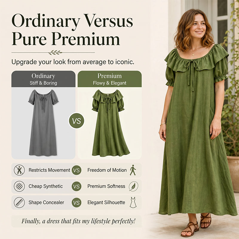 ⌛Limited-Time Offer-Women's Bohemian Ruffle Neck Maxi Dress