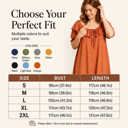 ⌛Limited-Time Offer-Women's Bohemian Ruffle Neck Maxi Dress