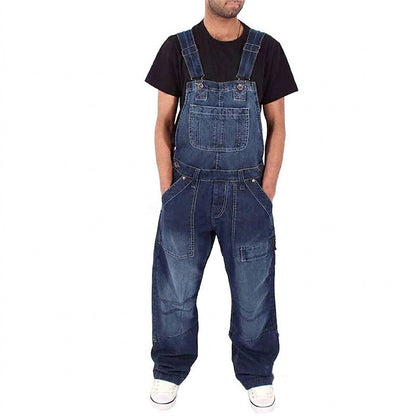 ✨👖 Macacão Jeans Masculino Casual – Conforto, Bolsos Práticos e Estilo Vintage Durável