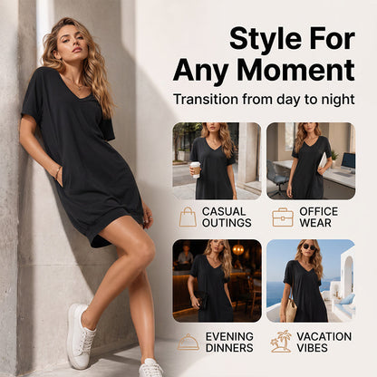 ✨👗 Vestido Feminino com Bolsos | Corte Solto e Elegante ✨