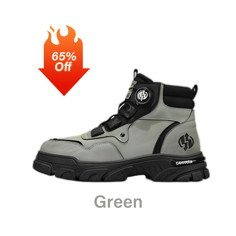 Sapatos de trabalho masculinos com fivela giratória para uso externo 🔄👞 – Impermeáveis 💦, antiderrapantes 🚶‍♂️, confortáveis e respiráveis 🌬️