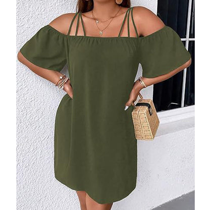 🔥50% DESCONTO ✨ Vestido Mini Ombros à Mostra | Solto & Elegante