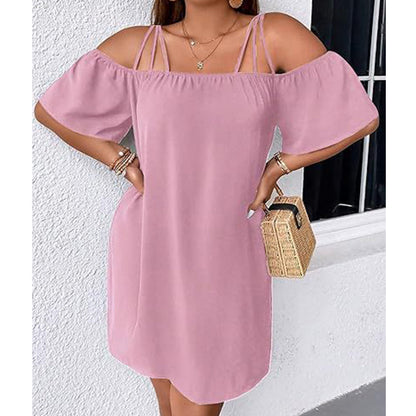 🔥50% DESCONTO ✨ Vestido Mini Ombros à Mostra | Solto & Elegante