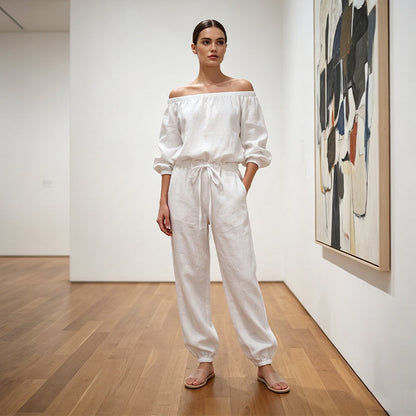 ✨👗Macacão Ombros à Mostra Elegante e Confortável