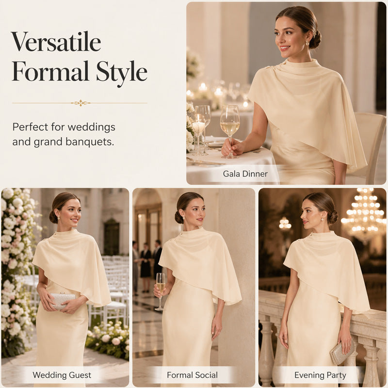 ✨👗Conjunto elegante de vestido de duas peças para mulher com capa