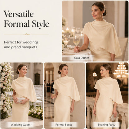 ✨👗Conjunto elegante de vestido de duas peças para mulher com capa