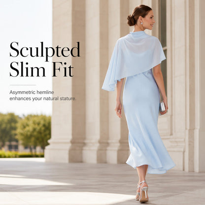✨👗Conjunto elegante de vestido de duas peças para mulher com capa