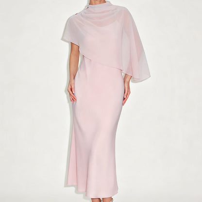 ✨👗Conjunto elegante de vestido de duas peças para mulher com capa
